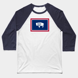 Wyoming Flag Baseball T-Shirt